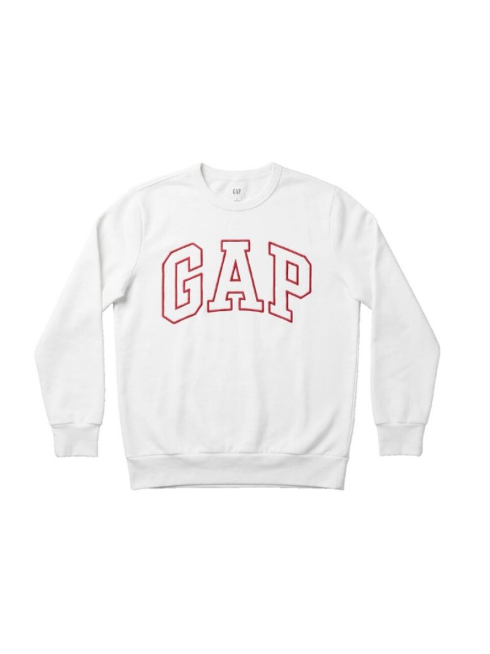 Gap Arch Logo Crewneck Sweatshirt White Red Size M Pullover